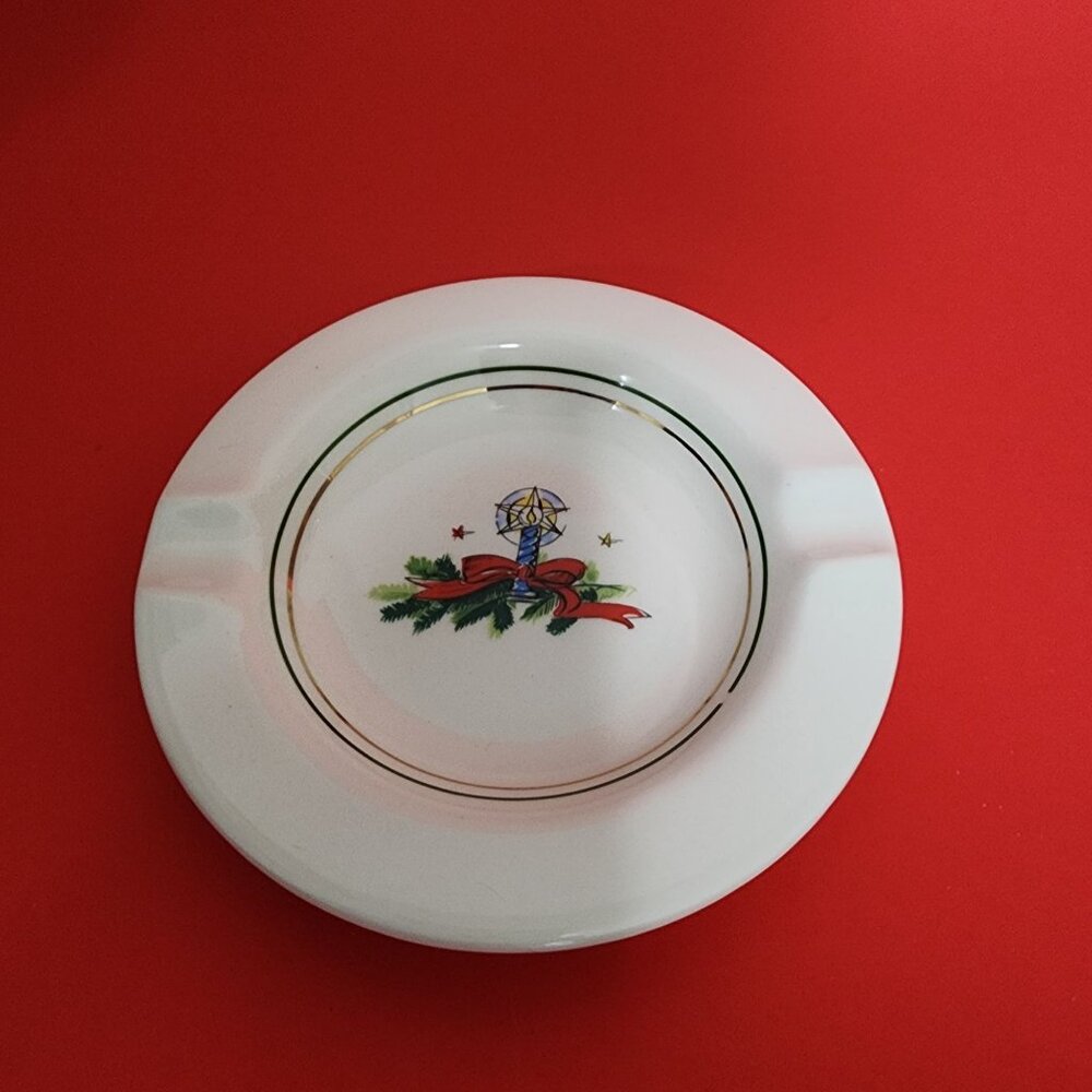 Vtg Salem Christmas Eve Ashtray 5 in Candle Viktor Schreckengost Holiday Decor